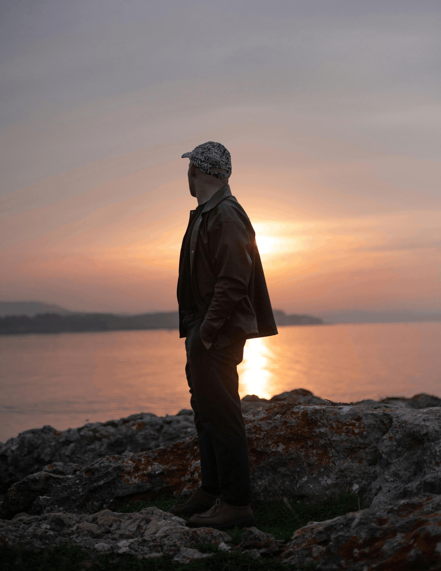 Man looking out at the water